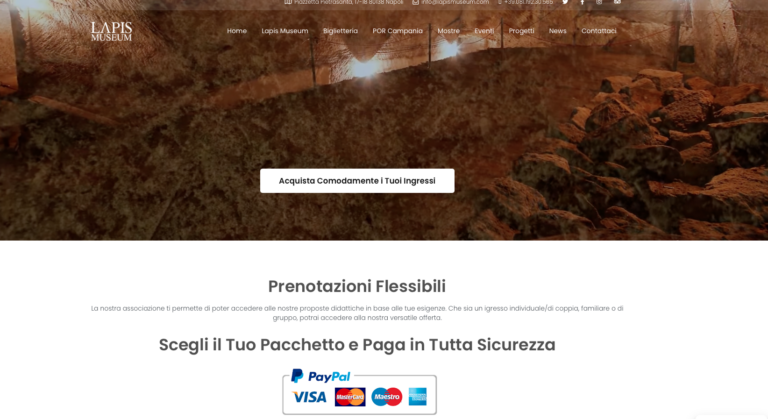 Nuovo Sito Web Lapis Museum dell'Agenzia MiramareAdv di Napoli